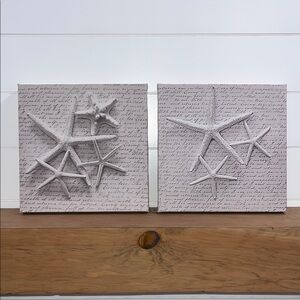 Coastal Starfish Mixed Media Art